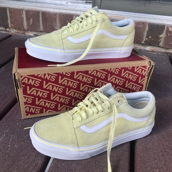 Vans Shoes - Pastel Yellow Suede Old Skool Vans